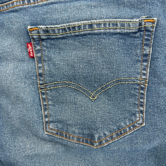 Levis 511 Shorts Mens W38 Measure 37 Blue Denim Zip Fly Original Stretch Jorts - Picture 7 of 10